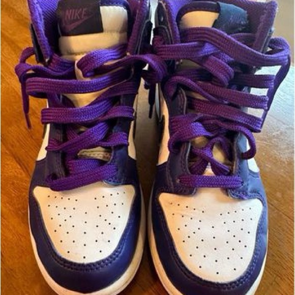 Nike Kids Dunk High GS Purple 13C - Picture 2 of 3